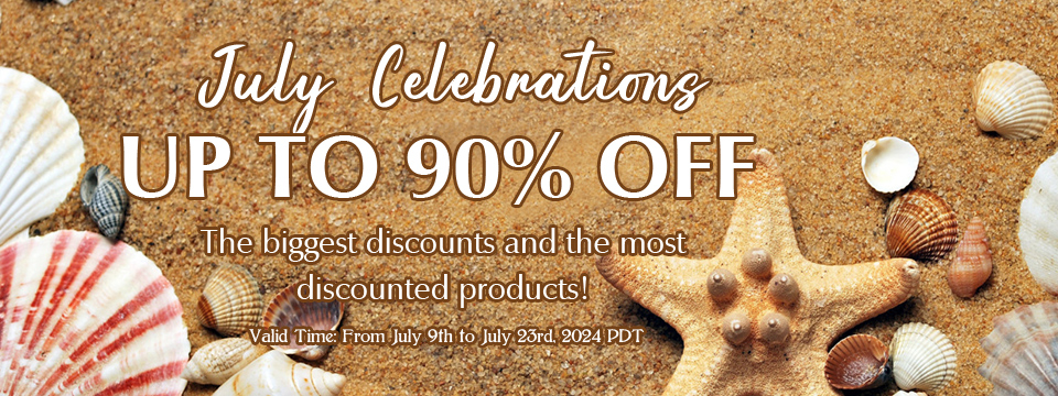 July Celebrations - Up To 90% Off